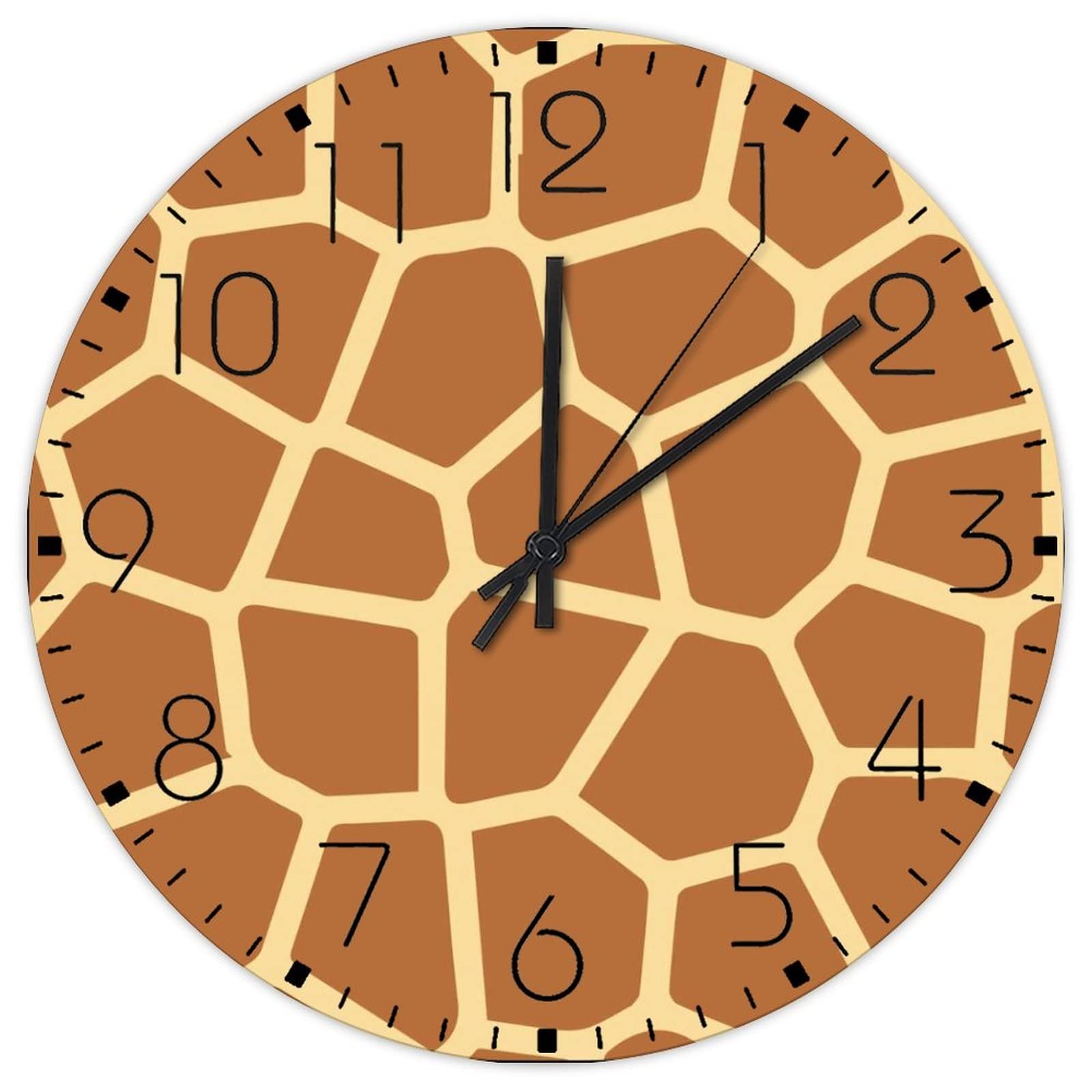 Horloge minimaliste chic au motif peau d'animal pour salon européen