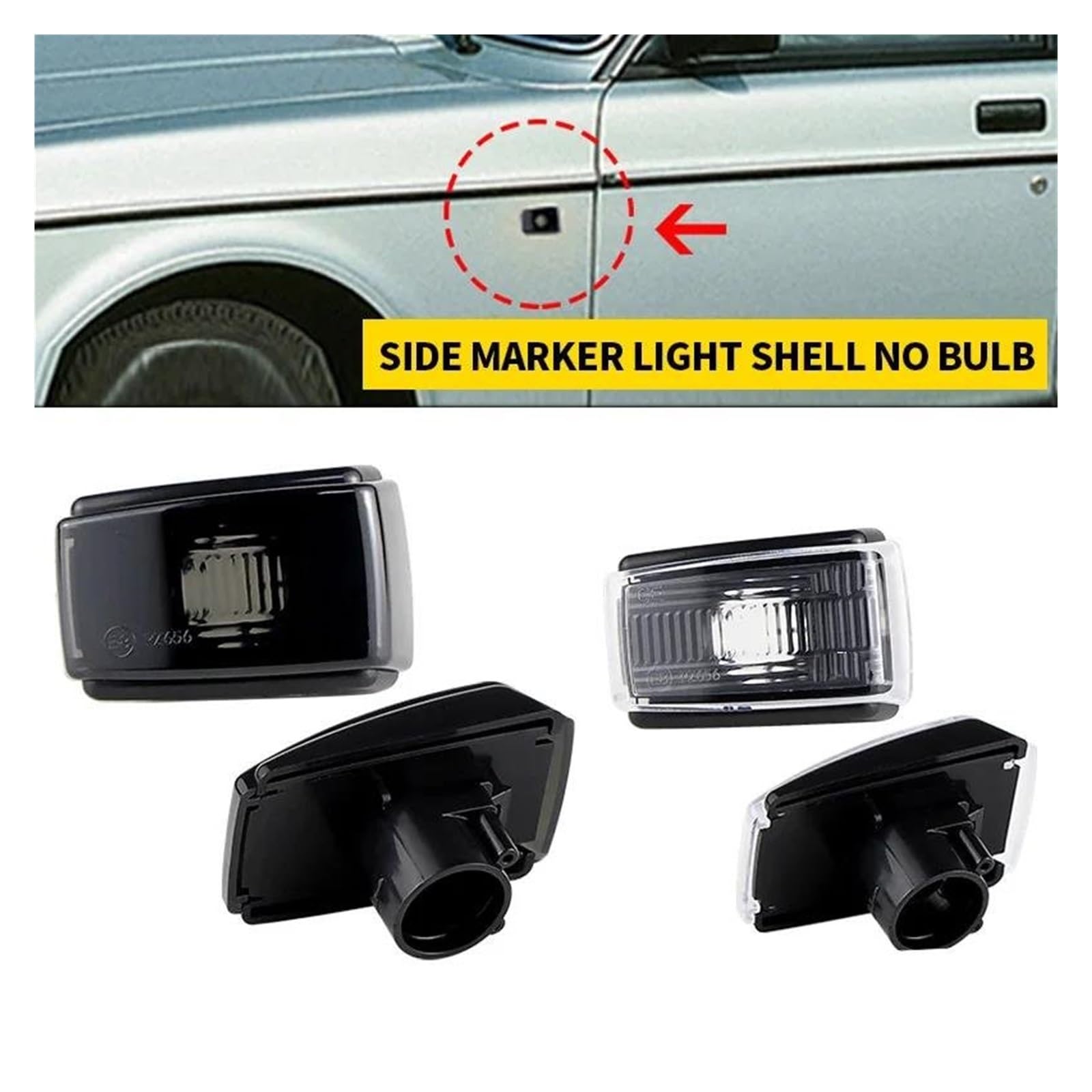 Generico Indicatore Di Direzione A Led Per Volvo V70 V40 S40 850 240 740 C70 940 S70 S90 960 760 780 2x LED Indicatore Laterale Lampeggiante Di Direzione(Nobulb A)