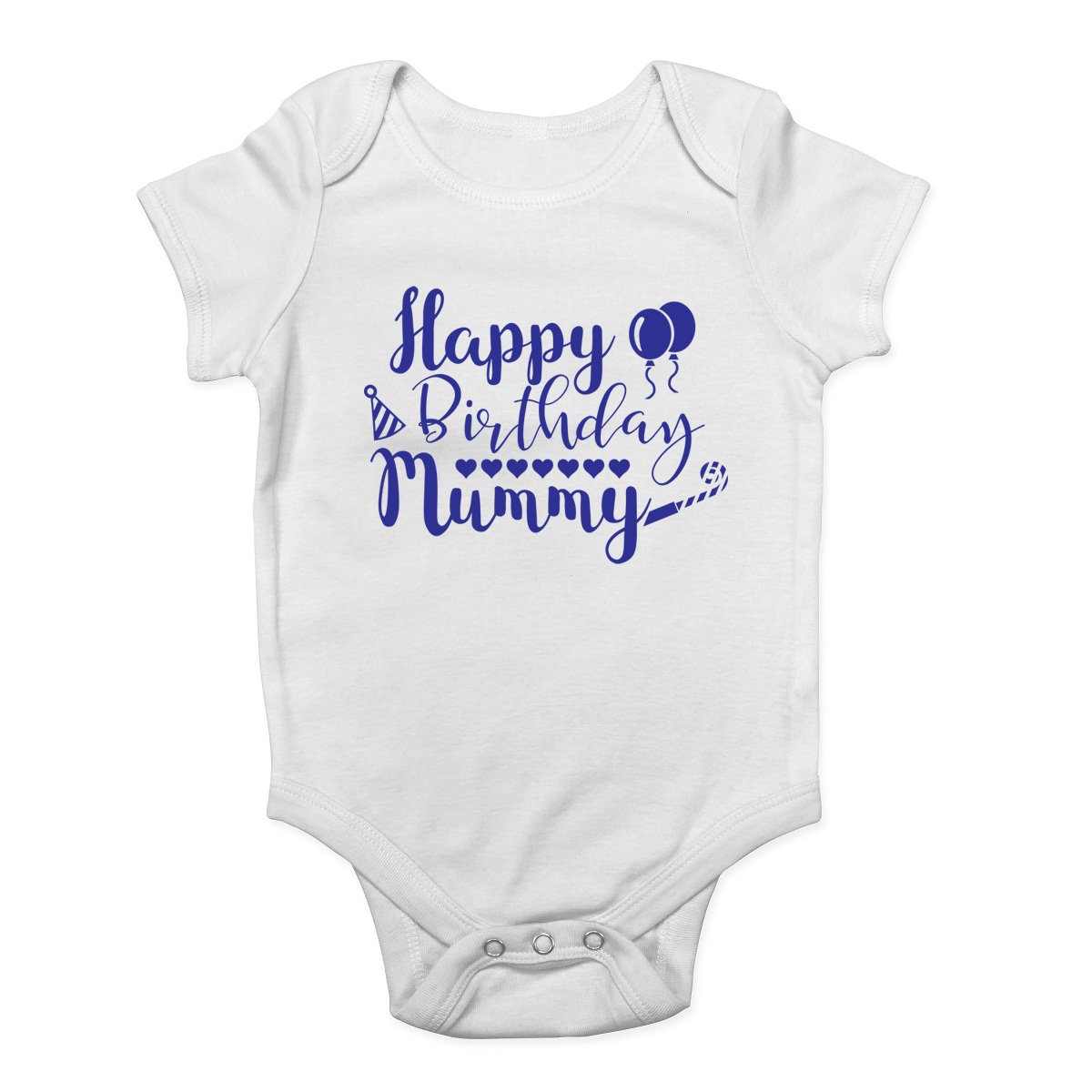 Shopagift Happy Birthday Mummy Blue Boys Baby Vest Bodysuit