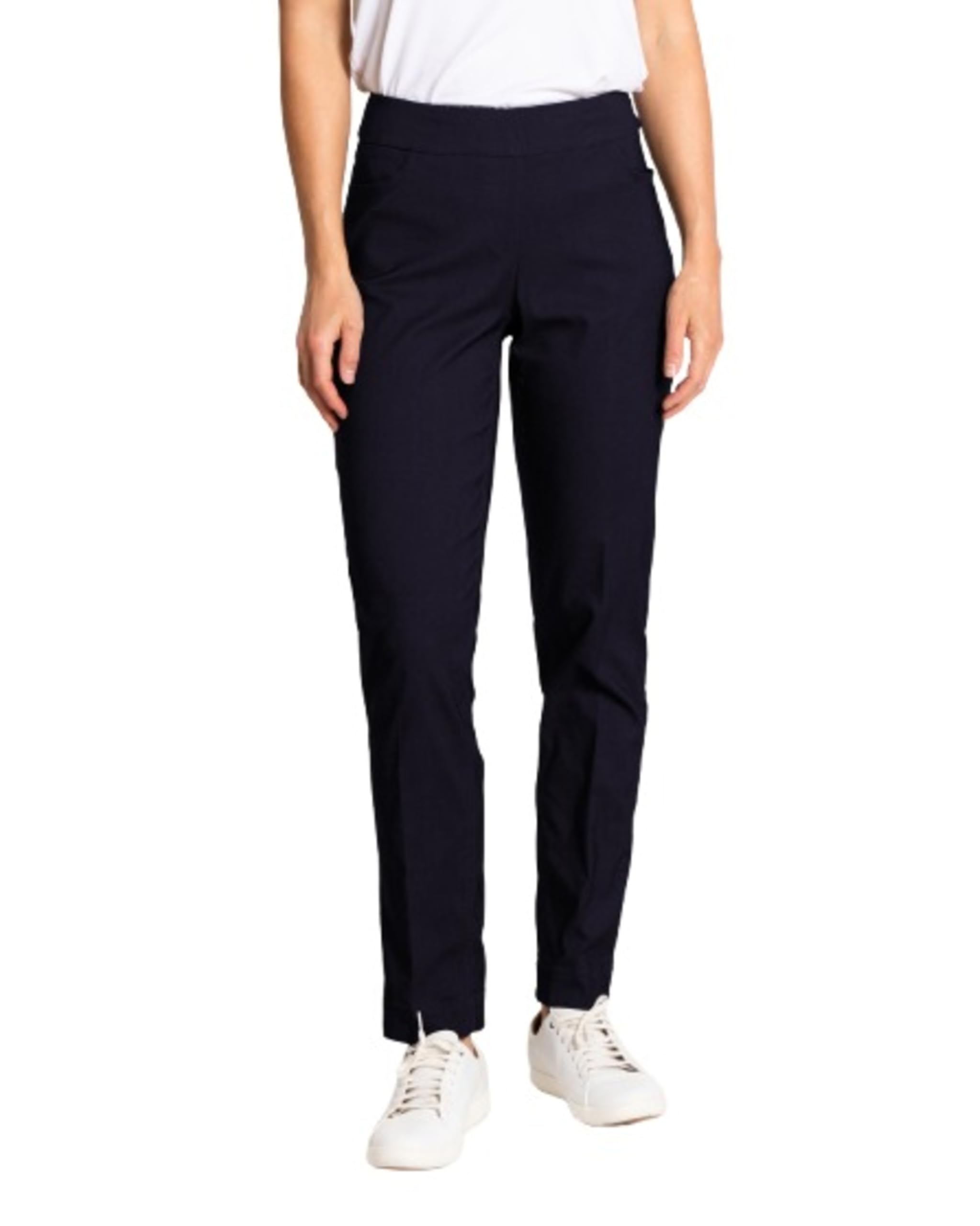 Slim-Sation Womens Golf Apparel - Womens Regular Pull-On Straight-Leg Pant with Pockets