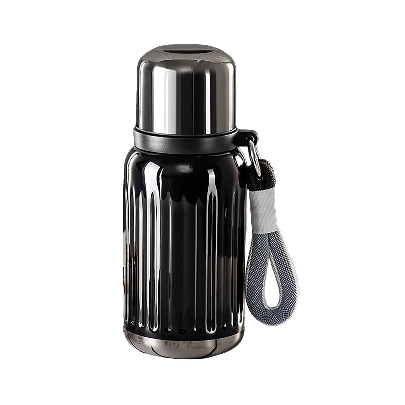 300ml / 10oz, Taza Termo, Termo Cafe Pequeño, A Prueba de Fugas y Portátil, Fácil de Limpiar, Ideal para Escuelas, Oficinas y Gimnasios(Black)