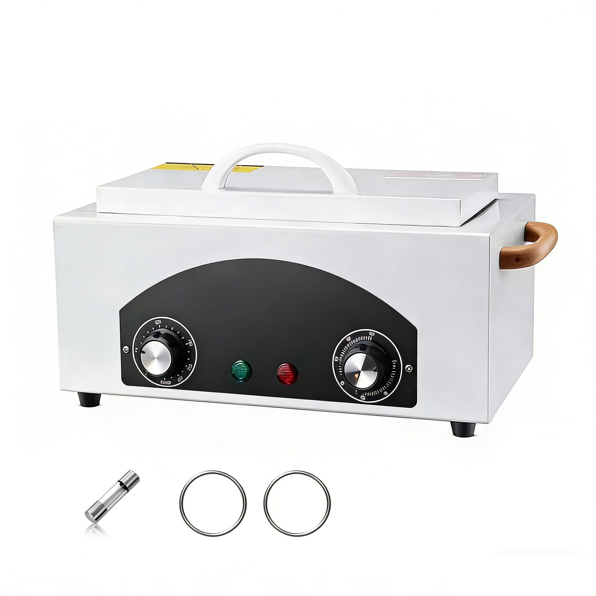 High Temperature Sterilizer, Weiß, mit Timer und Temperaturregler, für Nagelwerkzeuge, 34 x 18 x 15 cm