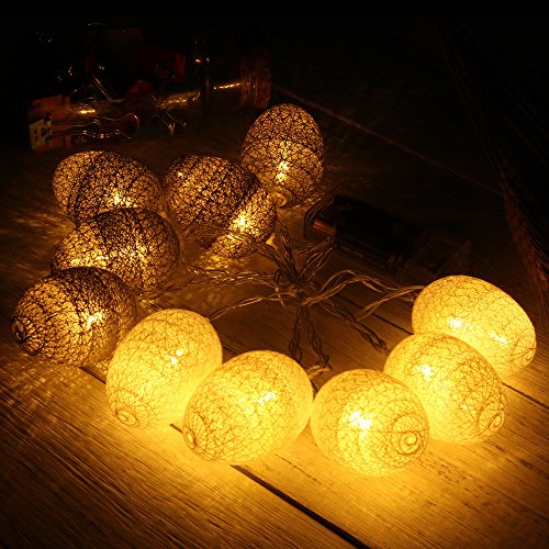 Gaddrt - Luces LED para huevos de Pascua, 1,8 m, 10 luces de hada de huevo de Pascua, decoración del hogar, jardín, luces de batería, luces de Navidad, bodas, festivales, festivales, etc.