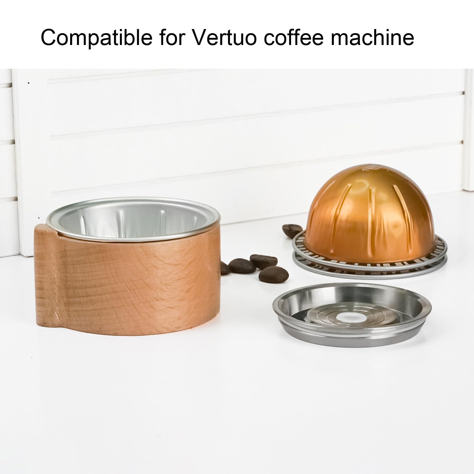 Reusable Coffee Pods,Reusable Coffee Capsules with Scoop and Brush Refillable Coffee Pods Kit for Vertuo Coffee Machine