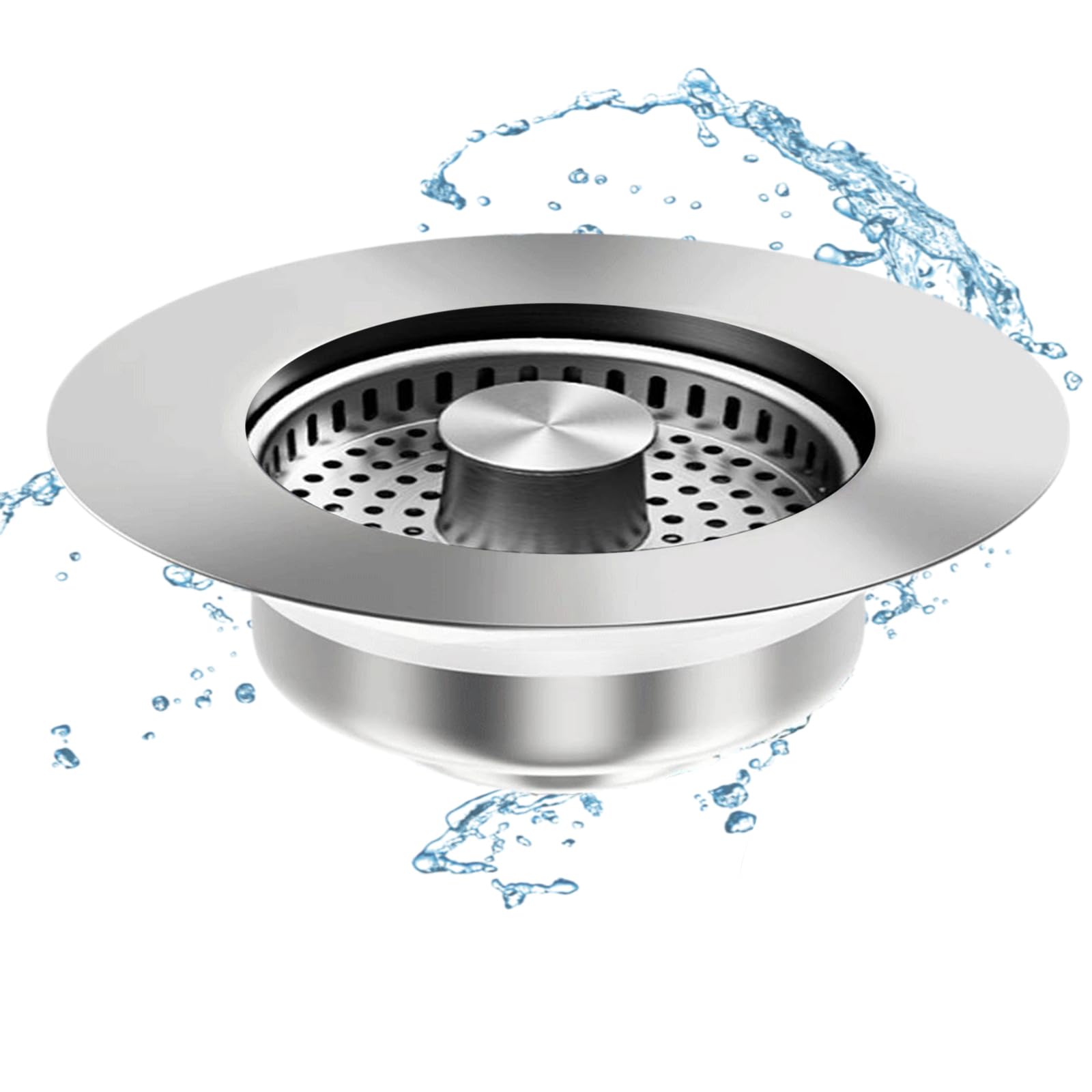 Tappo Per Lavello Universale In Acciaio Inox – Filtro Anti-Intasamento Per Cucina (Fori 71-85 Mm) - 2