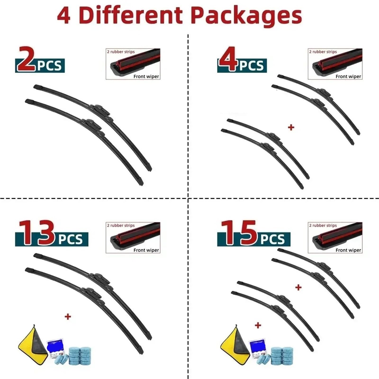 Spazzole di ricambio per tergicristalli Adatto per Opel Astra JGTC 2009-2015Anteriore Parabrezza Posteriore Tergicristalli Accessori Auto Doppia Gomma Auto Tergicristallo Spazzole