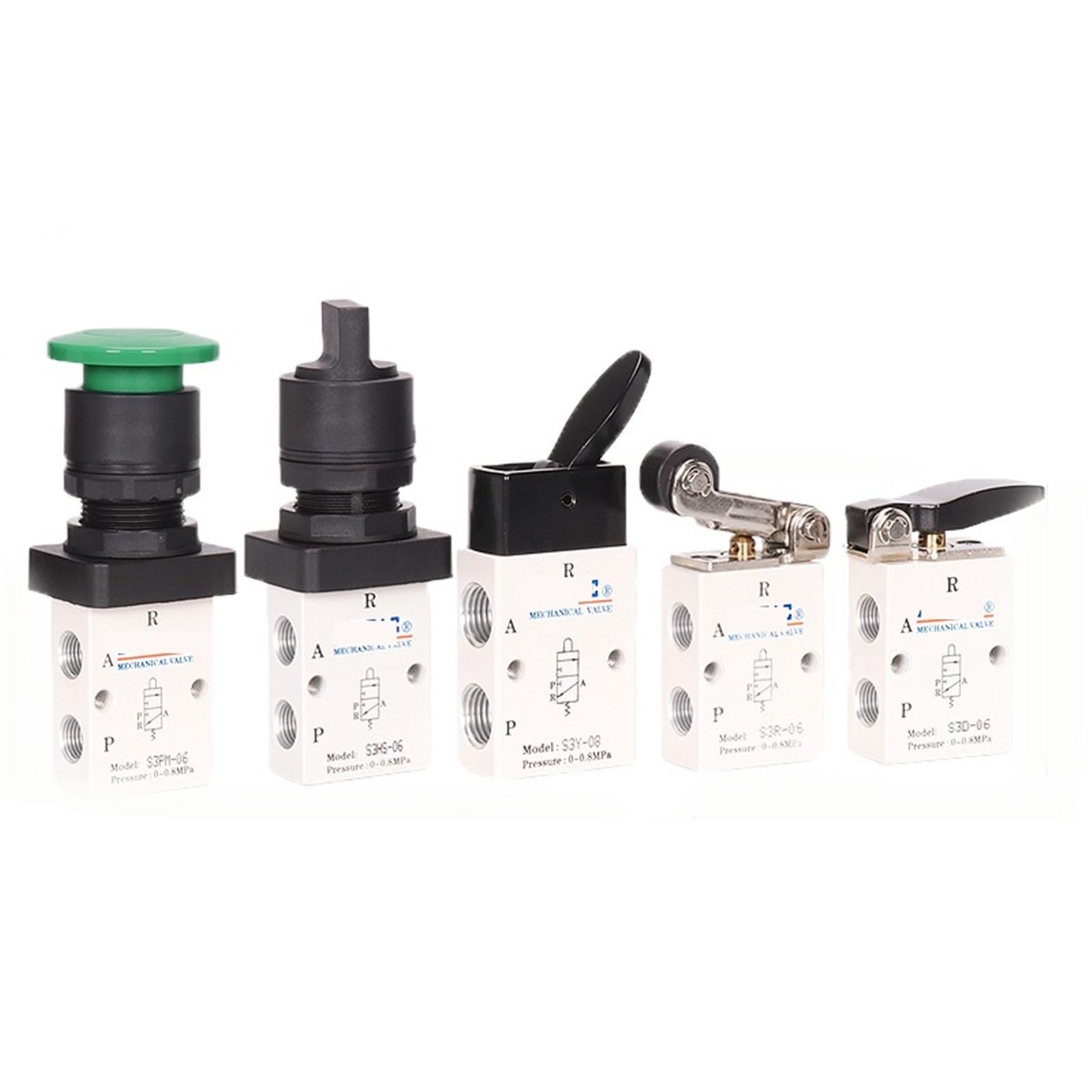Vanne mécanique 3/2 voies S3R 1/8 pour stopper les fuites d'air sur convoyeur