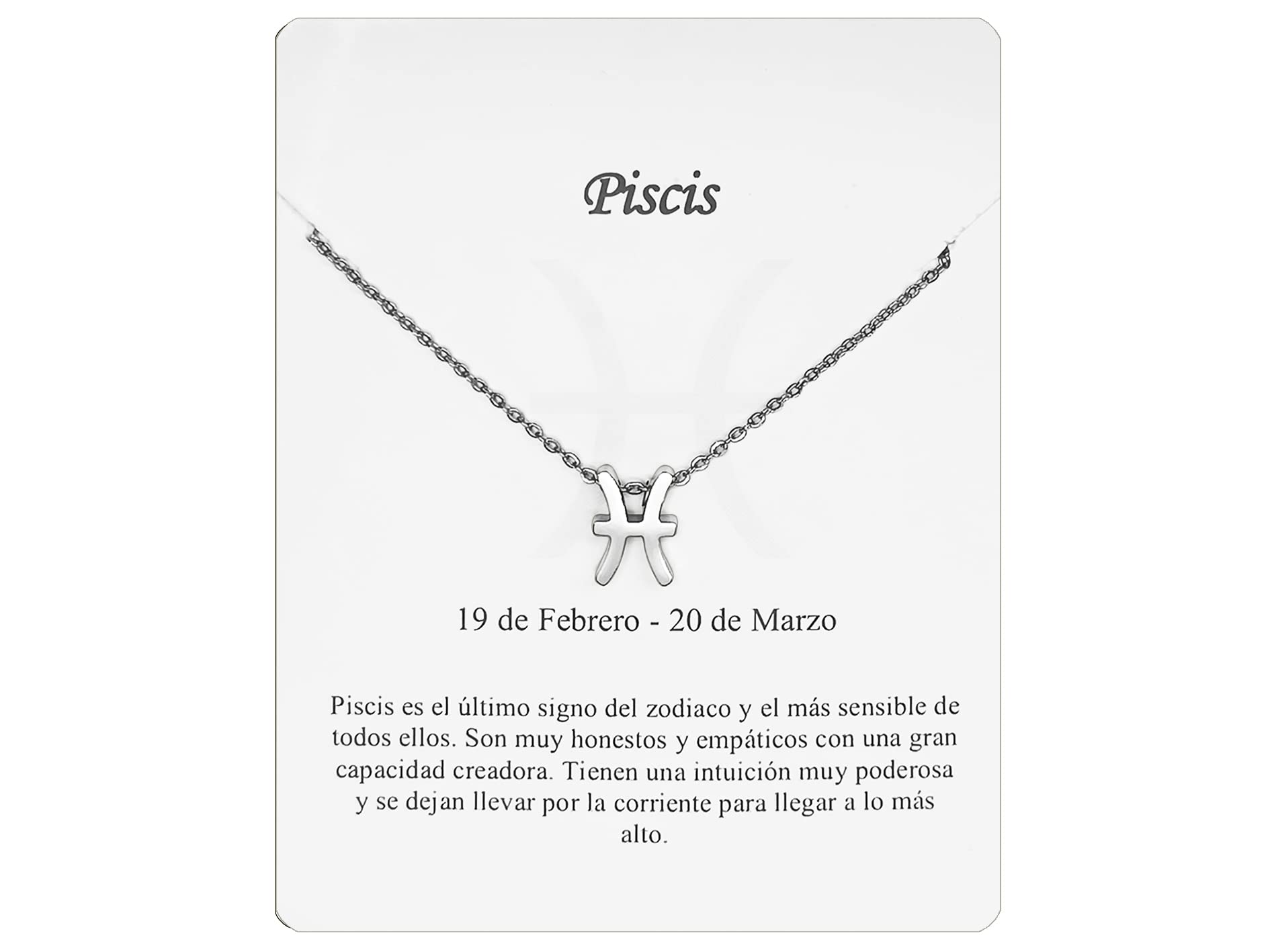 Collar Signo Zodiaco Acero Inoxidable hermosa Tarjeta Significado Signo Zodiacal Colgante Horóscopo Para mujer Regalo Cumpleaños — view 13
