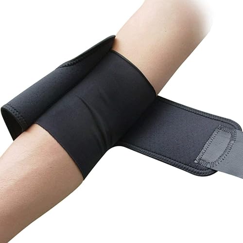 Miniatura 3 de FJZLIFE - Codo de recuperación de compresión y soporte para codo de neopreno. Proteja el codo durante los entrenamientos, levantamiento de pesas,
