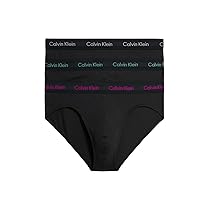 Calvin Klein Hip Brief 3Pk 0000U2661G, Slip, Uomo, Nero (B-Wild Aster, Gry Hthr, Arctic Lg), XS
