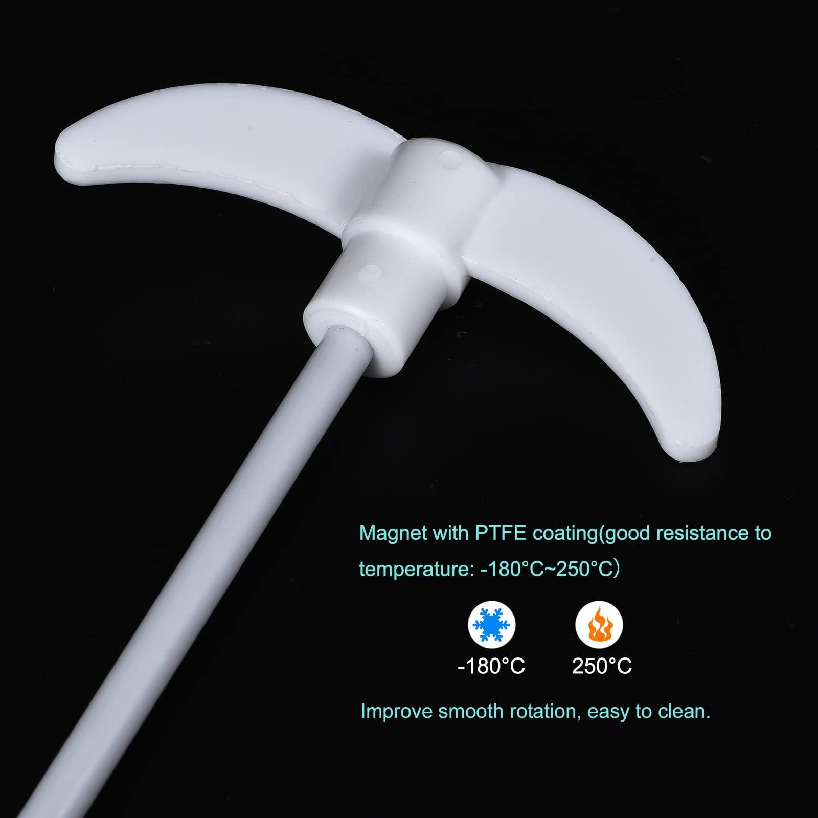 Varilla de agitación recubierta de PTFE - Pala plegable 450mm para agitador eléctrico de laboratorio(500mm)