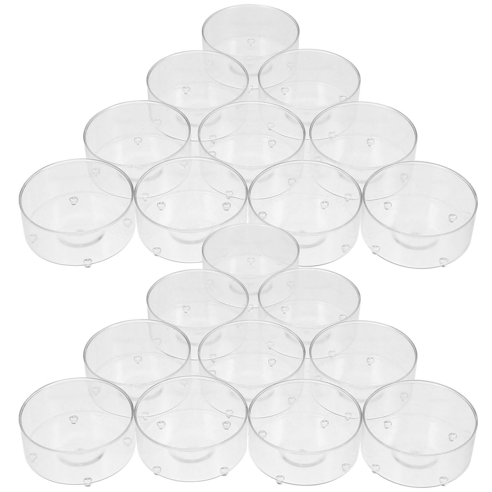 Vasos para velas transparentes y candelabros de plástico de 15ml UKCOCO