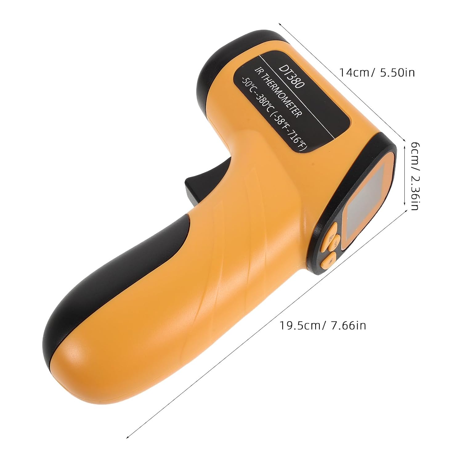 Operitacx Non Contact Laser Temp Gun - -50℃-380℃ (-58℉-716℉) IR Pyrometer for Pizza Oven Cooking Griddle HVAC Automotive Engine