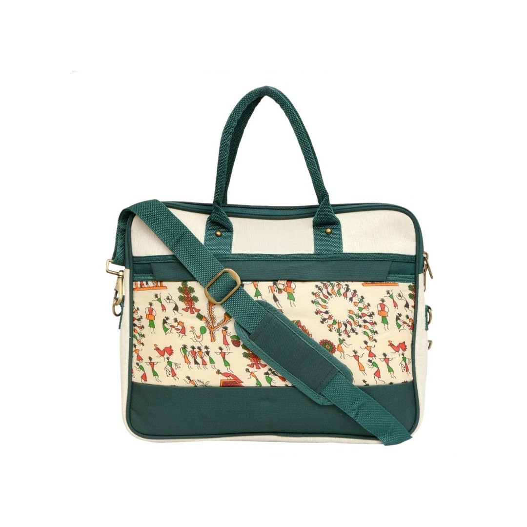 Warli Printed Jute Laptop Messenger & Shoulder BagsEco Friendly File (Kalamkari) (B0CGZPLN6Y) Amazon Price History, Amazon Price Tracker