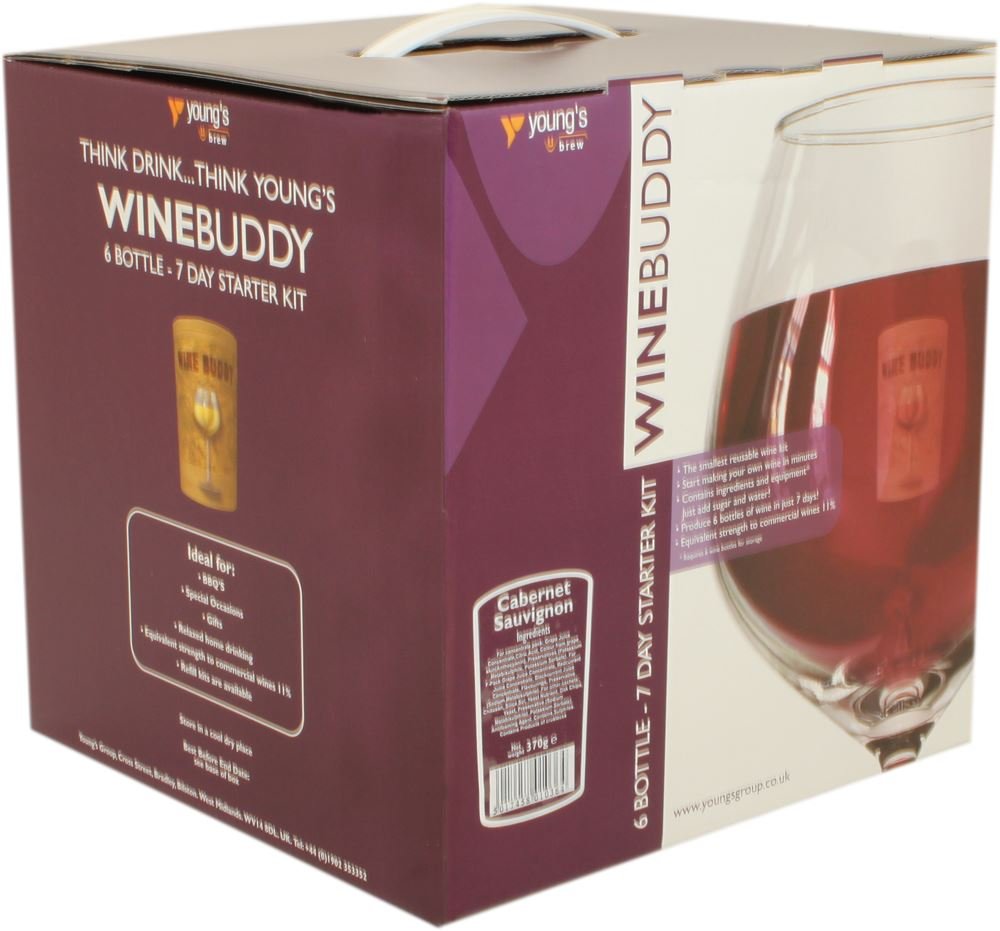 Youngs Winebuddy Complete 7 Day Starter Kit - for 6 Bottles of Cabernet Sauvignon