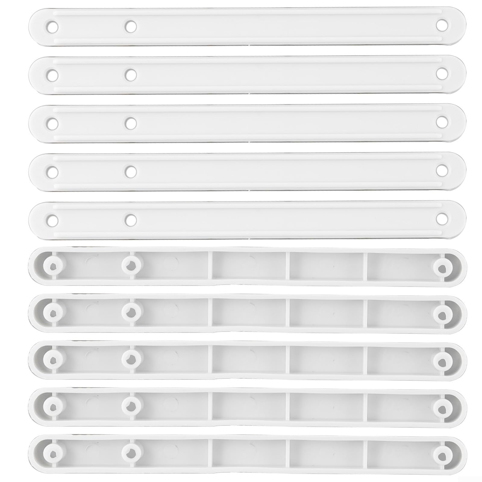 SMZhomeone Replacement Plastic Drawer Slides 10 Pack Draw Runners 180/235/298mm for Use with Cabinet Drawers Delivering Quiet, Smooth Operation (White-180mm)