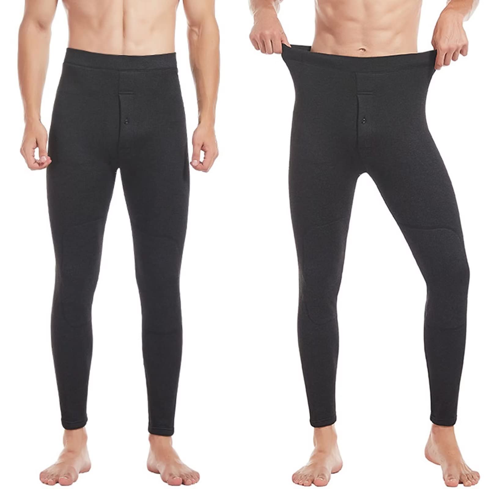 Mallas Termicas Hombre Pack 2 Pantalon Termico Invierno Calzoncillos Largos Termicos Cálido Extra Cálido