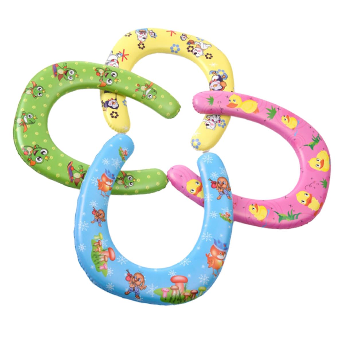 Asiento de Entrenamiento para Baño Infantil Cojín PVC 4 Piezas