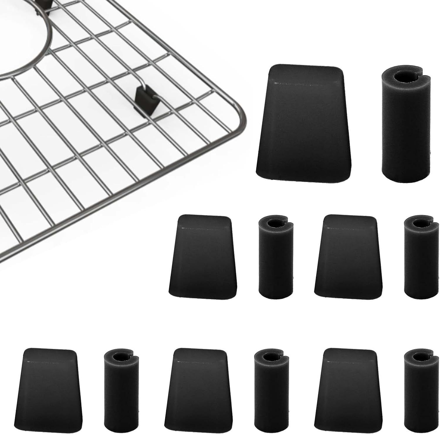 Waziaqoc 40 Pcs Sink Rack Feet Protective Rubber Bumpers
