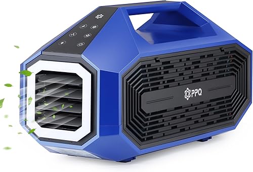 PPQ iCold 5pro - Aire acondicionado portátil, tienda de campaña de 3000 BTU, unidad de CA de 19 libras, carga inalámbrica y flash LED de emergencia,
