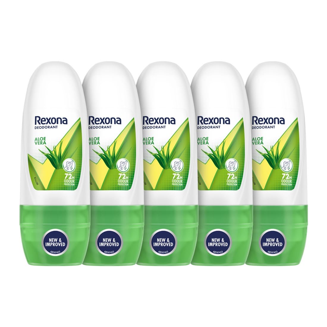 Rexona Aloe Vera Underarm Roll-On Deodorant for Women | 72 Hours Long-Lasting Odour Protection | 0% Alcohol, Safe on Skin | 25ML (Pack of 5)-picture-50