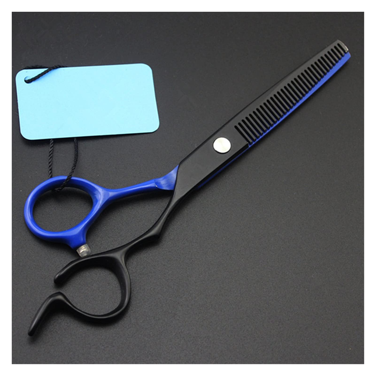 Tijeras de Acero para Cortar el Cabello, Color Negro y Azul, Kit de Belleza de 15 cm.