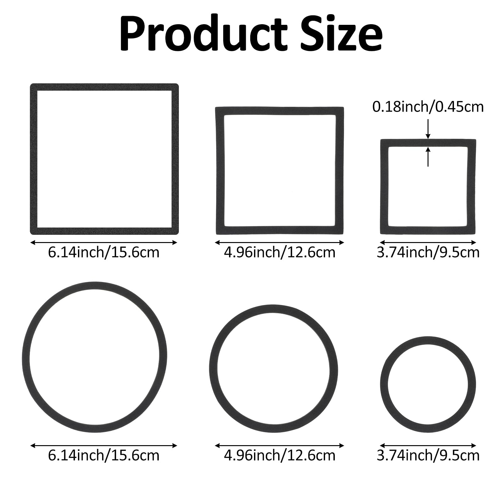 Bremorou 6 Pcs Floating Betta Ring Fish Feeding Rings Set Round Square Floating Aquarium Plant Corral Floating Plant Ring Fish Tank Feeding Rings Accessories for Betta Tank Aquariums (Black)