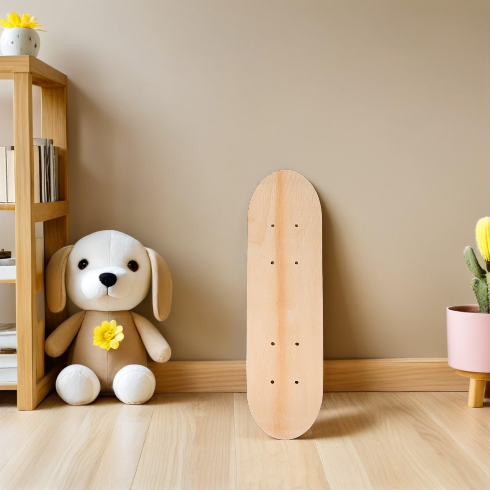 PRETYZOOM Tablas de Skate de Madera sin Terminar 7 Capas Beige 3 Piezas