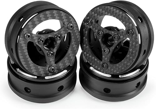 Miniatura 2 de Llantas de fibra de carbono de 1.9 pulgadas para 110 RC Car Crawler Capra SCX10 RR10 TF2 Element Enduro Gmade R1 tramposos 1.9S DIY (4 piezas C)