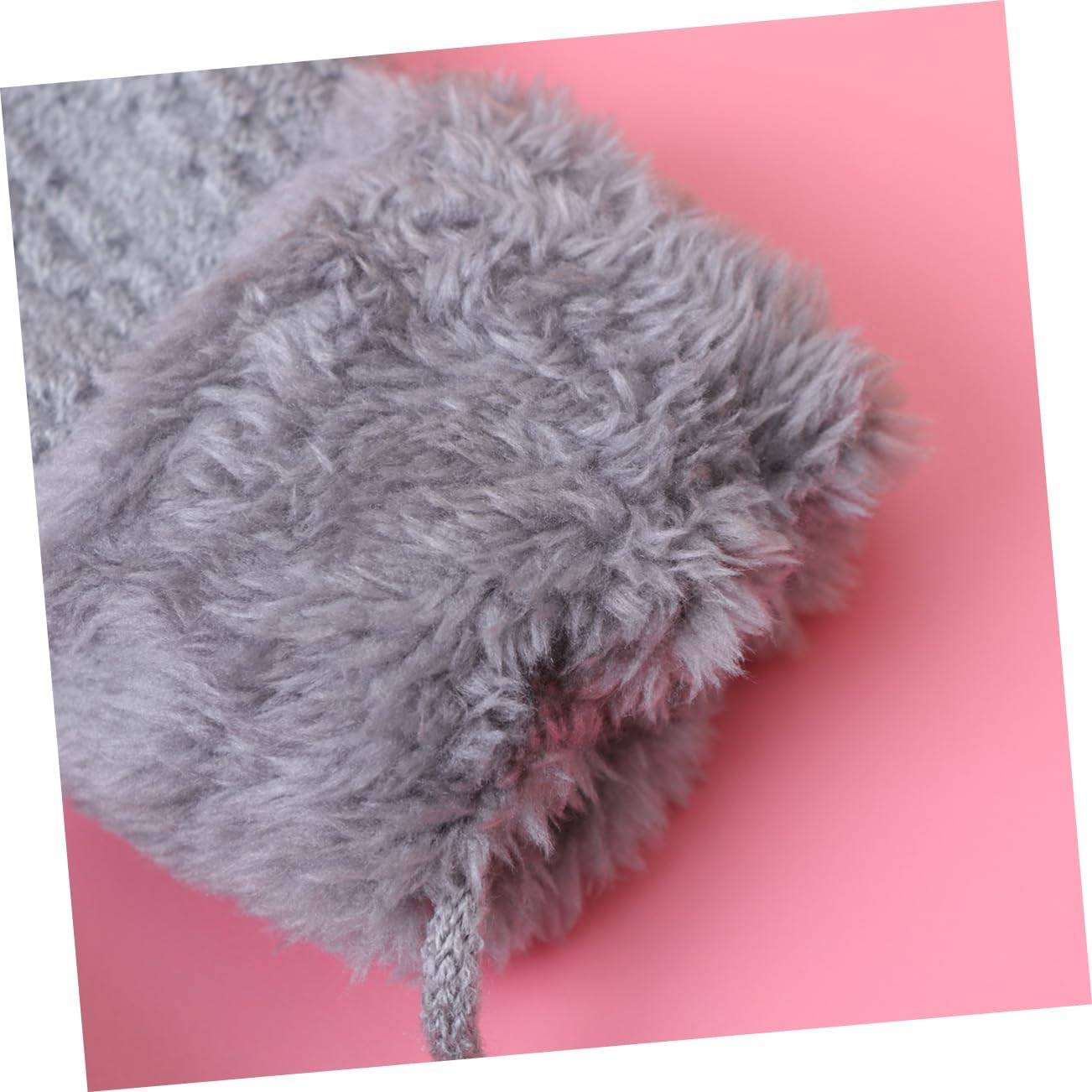 Plush Gloves Winter Warm Gloves Plush Hanging Fleece Mittens for Work Children Ski