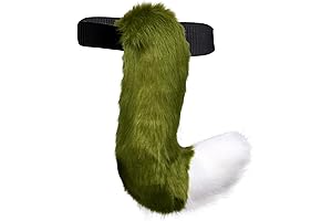 Furry Tail Green & White