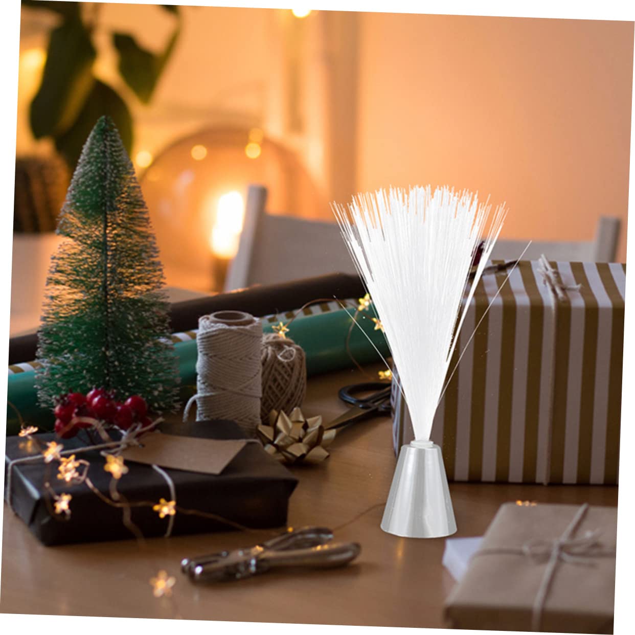 NUOBESTY Fiber Optic Lamps Battery-Powered String Lights 2pcs Lights for Home Easy to Install and Use