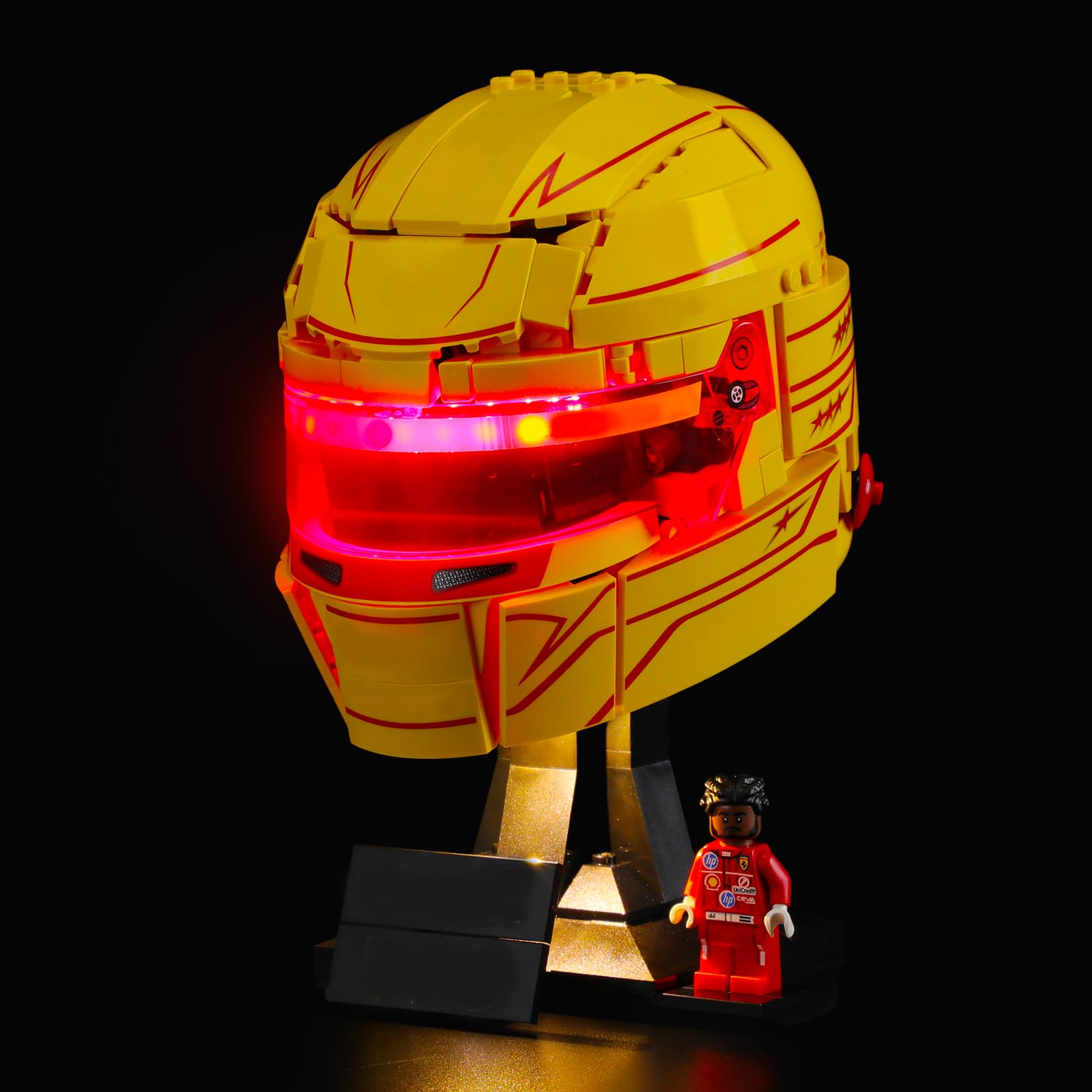 LIGHTAILING Led Light Compatible with Lego-43022 Lewis F1 Hamilton Helmet - Easy Install, Hidden Wiring, Home Decor & Gift-Ready (Model Not Included)