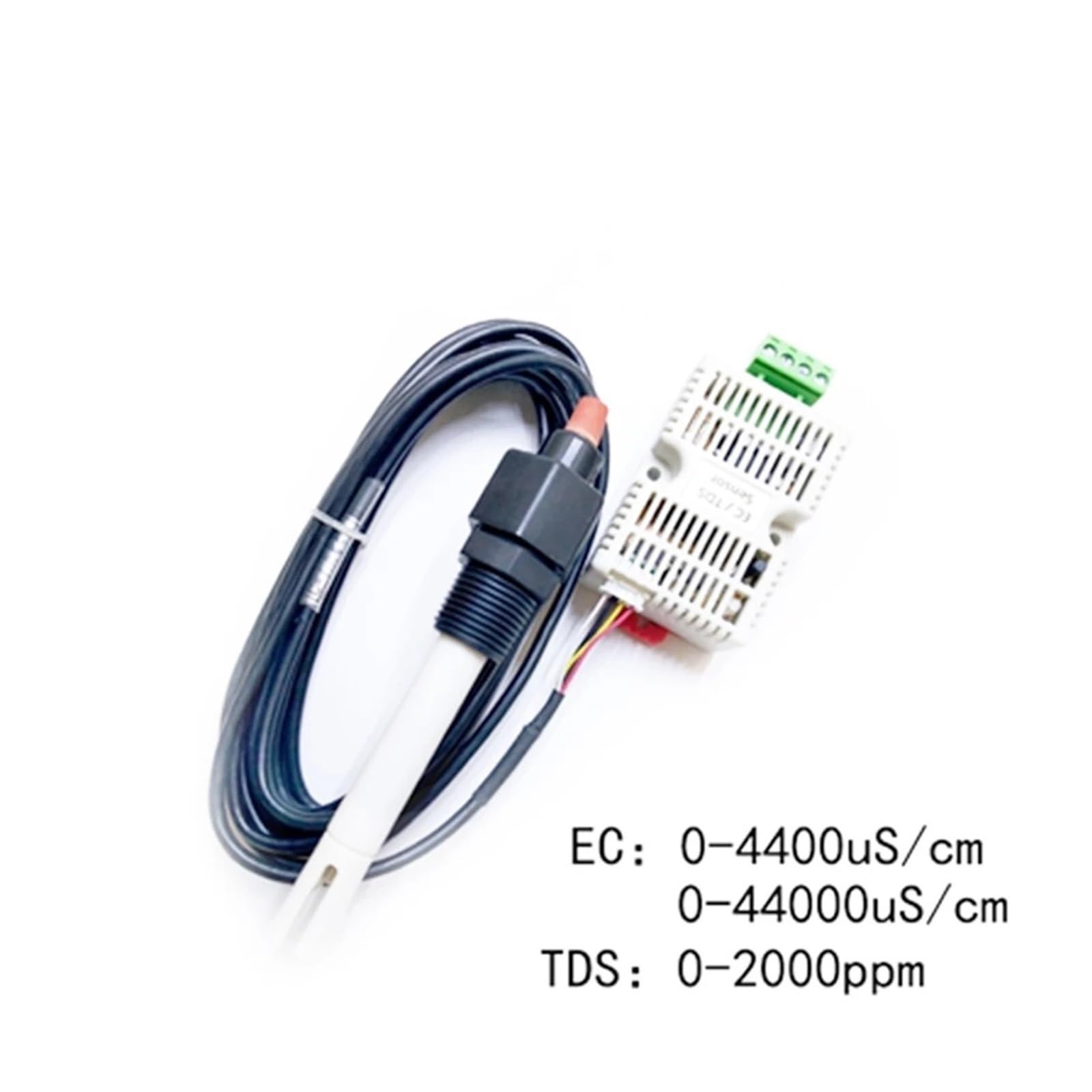 KOSBO Transmisor EC de Agua, Sensor EC, módulo de Sensor de conductividad TDS, 4-20ma, 0-5V, 0-10V, Salida RS485, Voltaje de Salida analógica(TDS 0-1000ppm,4-20mA)