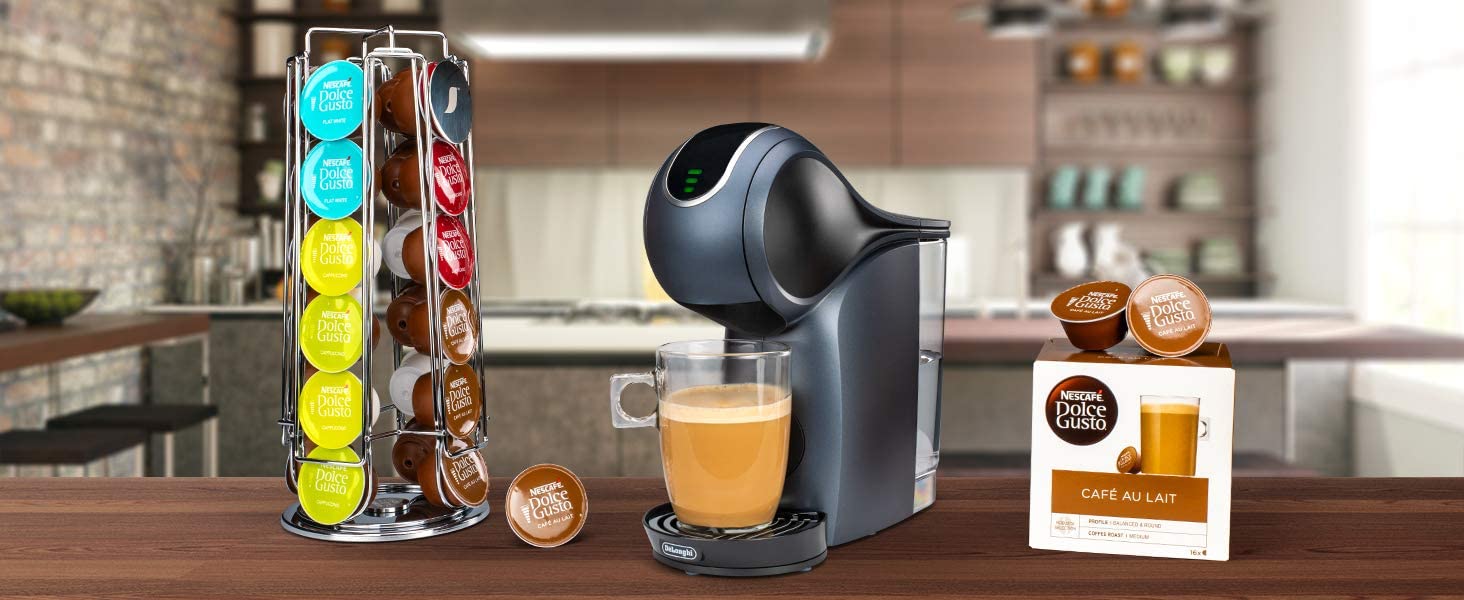 NESCAFÉ DOLCE GUSTO Nescafé Dolce Gusto, Genio S Touch EDG426.GY, cafetera en cápsulas, espresso, capuchino, café con leche y más, gris pizarra