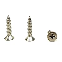 Vista 46 de Tornillos de madera de cabeza plana M4x30mm, tornillos autorroscantes Phillips Drive cabeza avellanada, 50 unidades (M4x30mm)