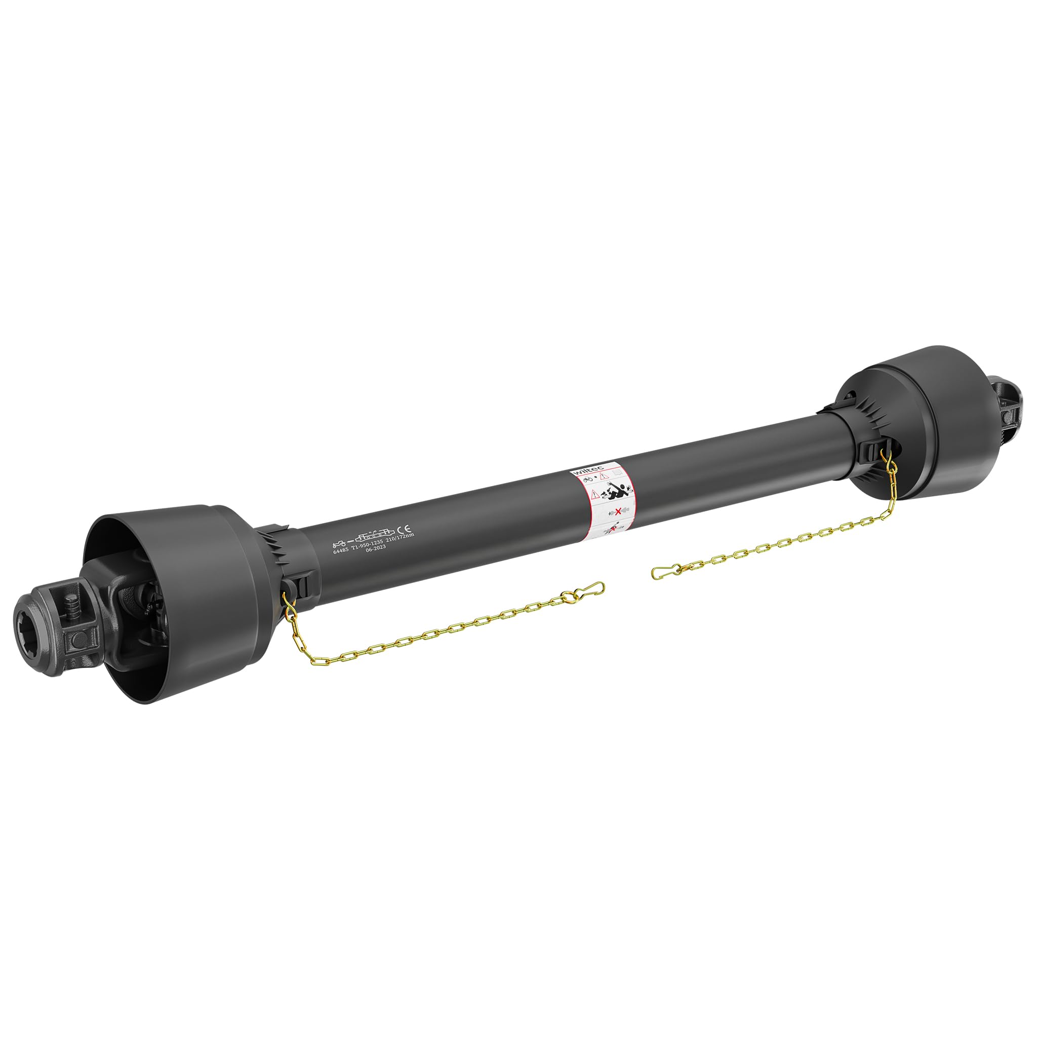 Wiltec Zapfwelle T1 Gelenkwelle – 950–1045 mm, 210 Nm, 18 kW (25 PS) bei 1000 U/min, 2× 1 3/8 Zoll