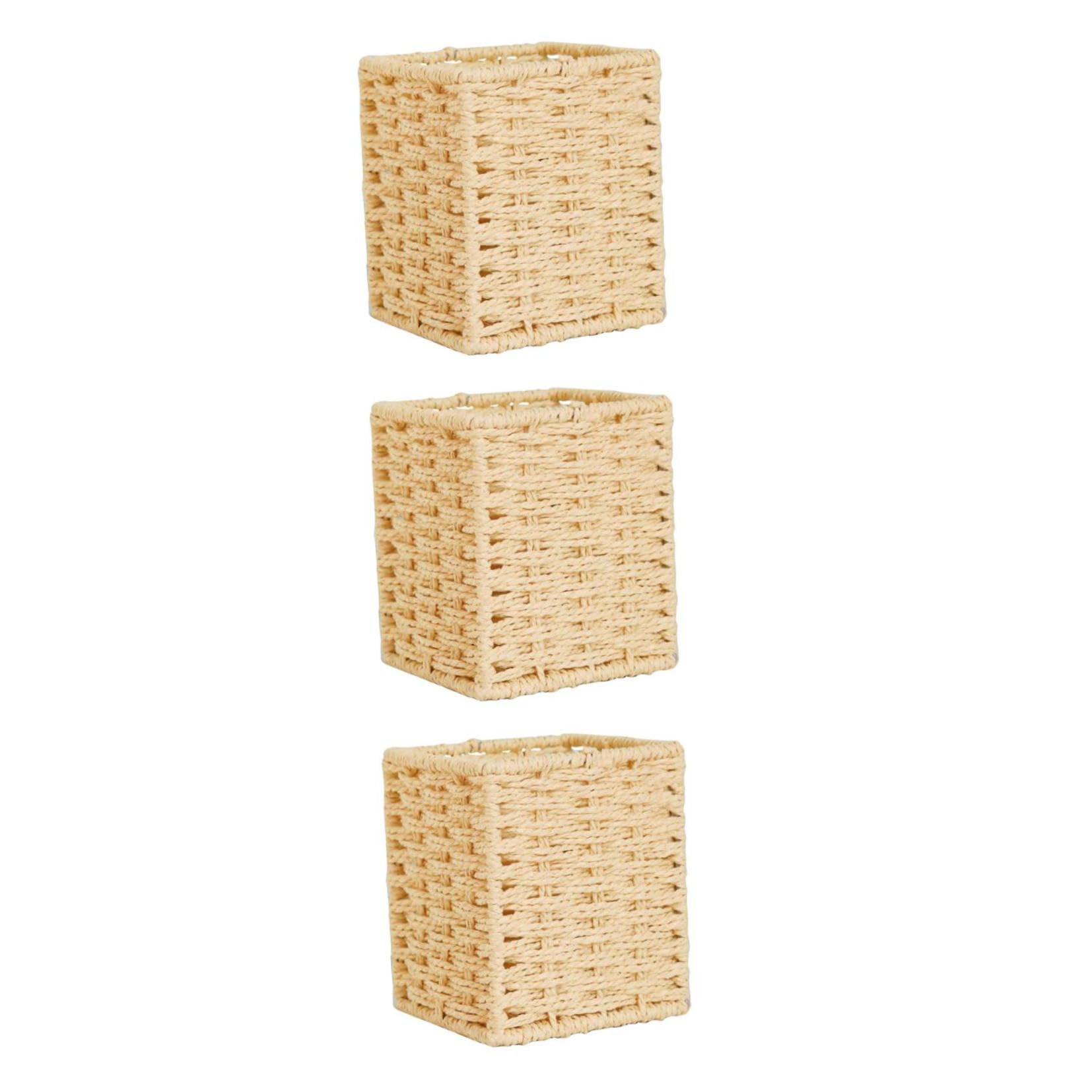 Paniers de rangement en osier pour éliminer le désordre des crayons