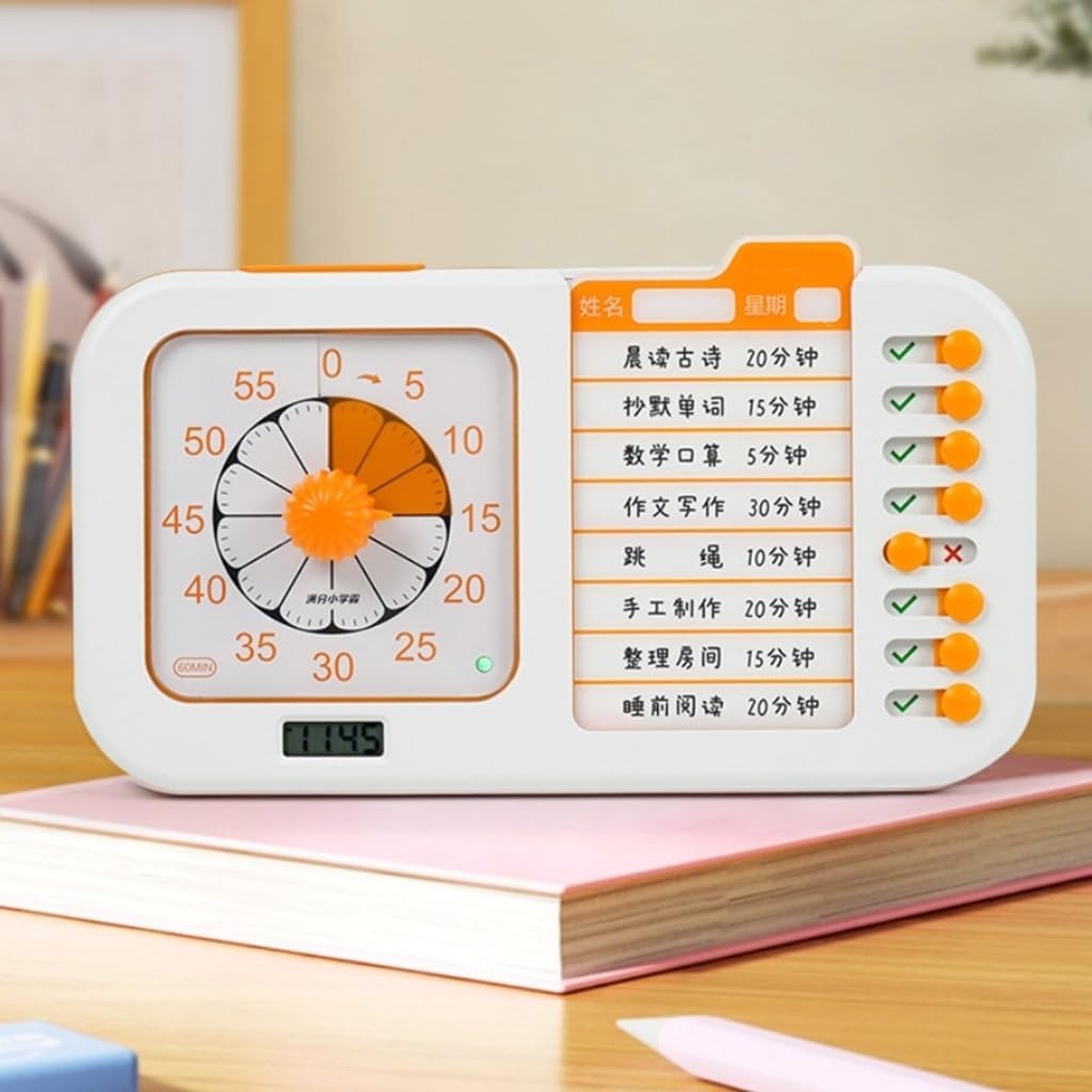 Multifunctional Task Timer with Visual Countdowns Display Time Management Tool for Efficient Home School