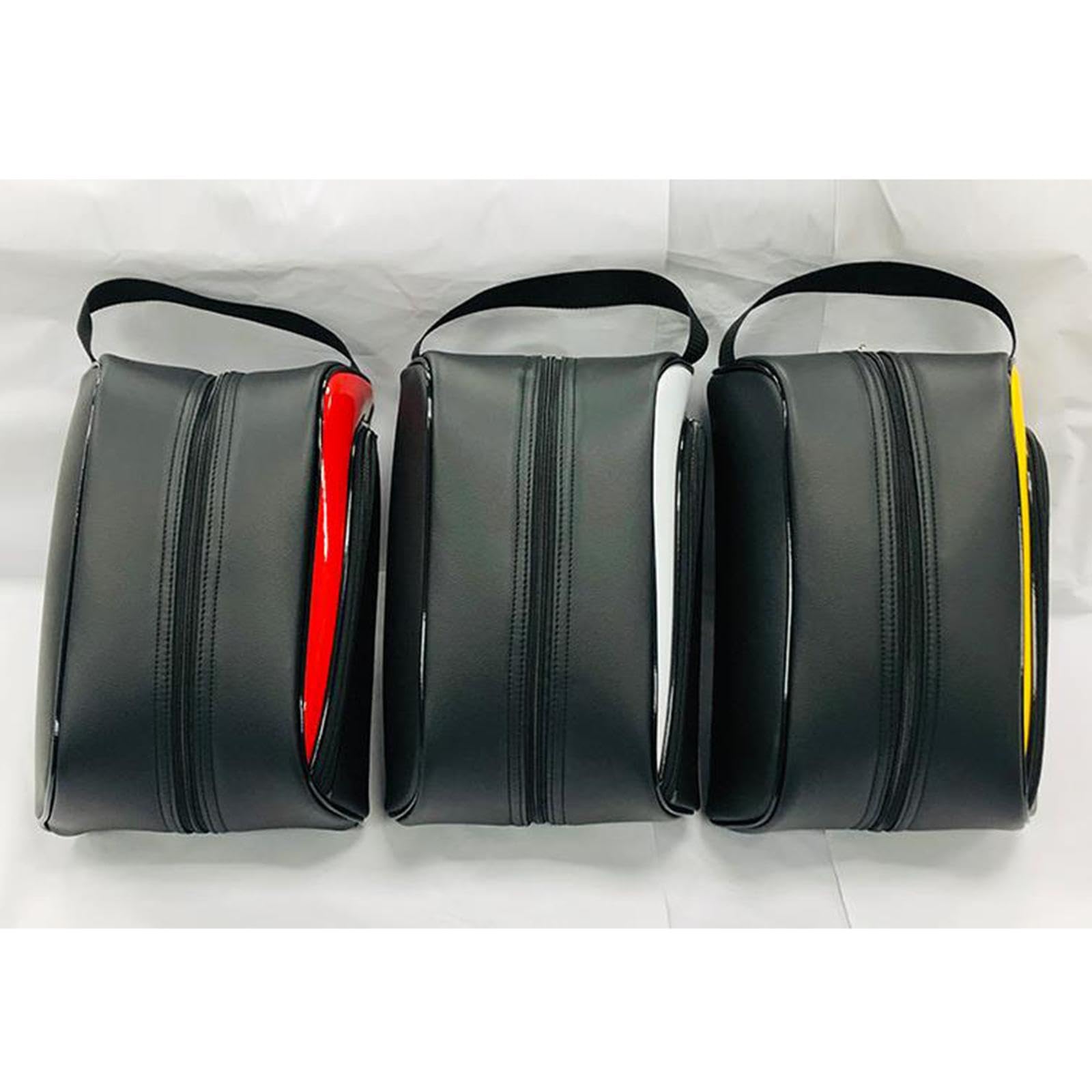 Borsa portatile in pelle impermeabile per scarpe da golf, per trasportare attrezzatura da viaggio e accessori golf. Comoda usare. Non macchia l'interno della valigia o dello zaino.