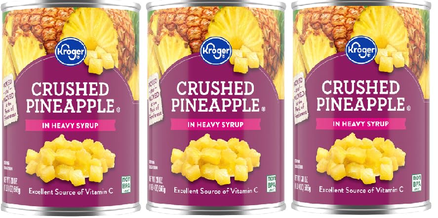 Canned Crushed Pineapple in Heavy Syrup (3 Cans, 20 oz. Each)