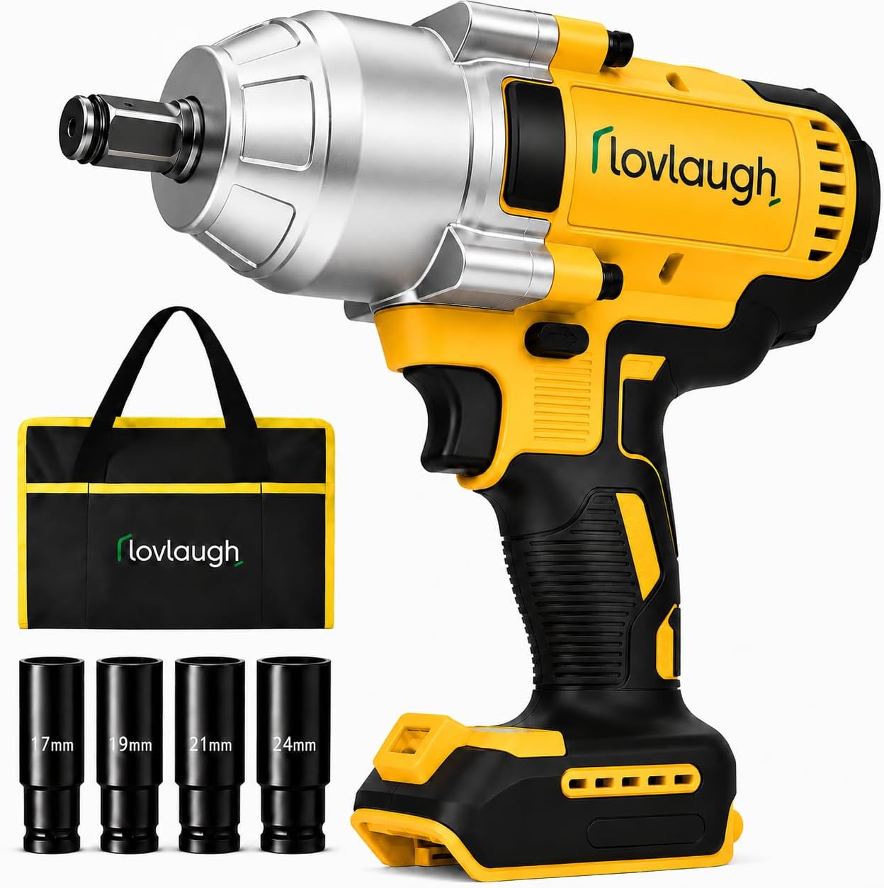 1/2" Impact Wrench Cordless for Dewalt 20V Battery, Brushless, 1000 Ft-lbs Torque, 3 Speed LED, Bare Tool (DCF900B Replacement)