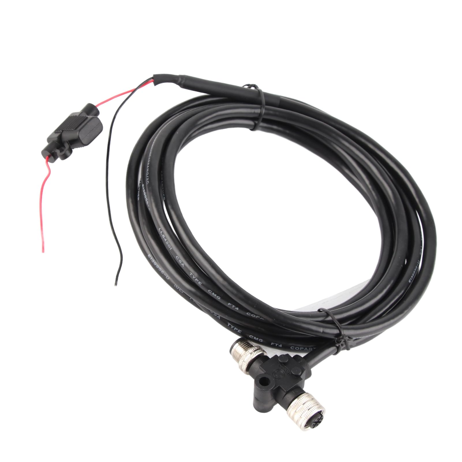 Para cable de arranque NMEA2000 con conector T Fusible 3 metros 5 pines M12 Rosca IP67 para redes Simrad