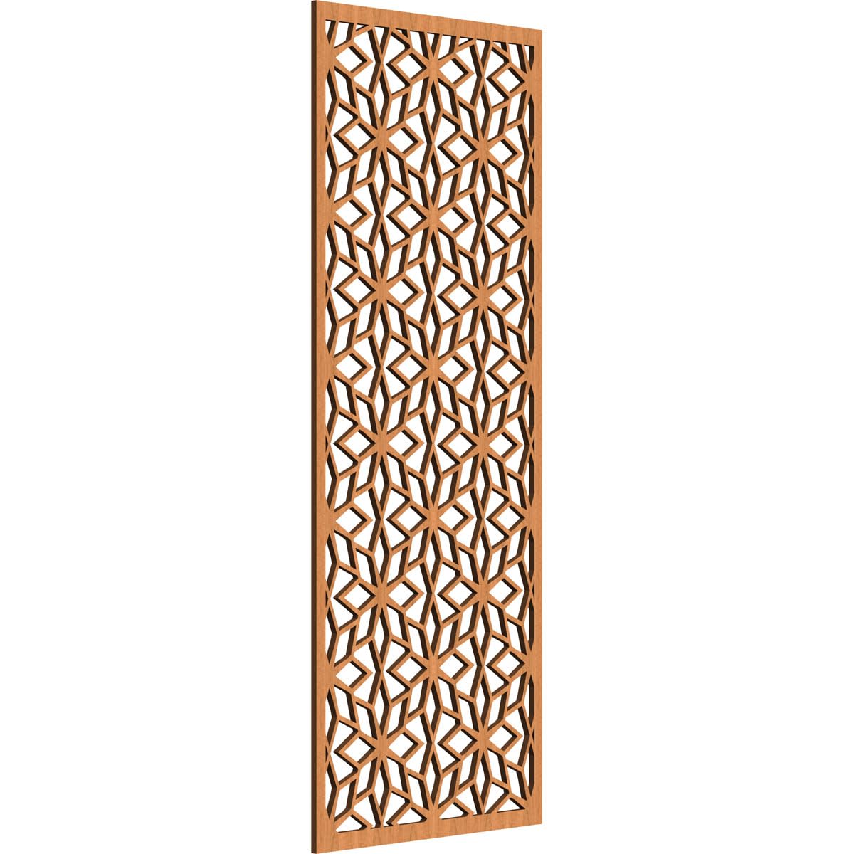 21 3/8"W x 54 3/8"H x 3/8"T Lake Decorative Fretwork Wood Wall Panels, Cherry