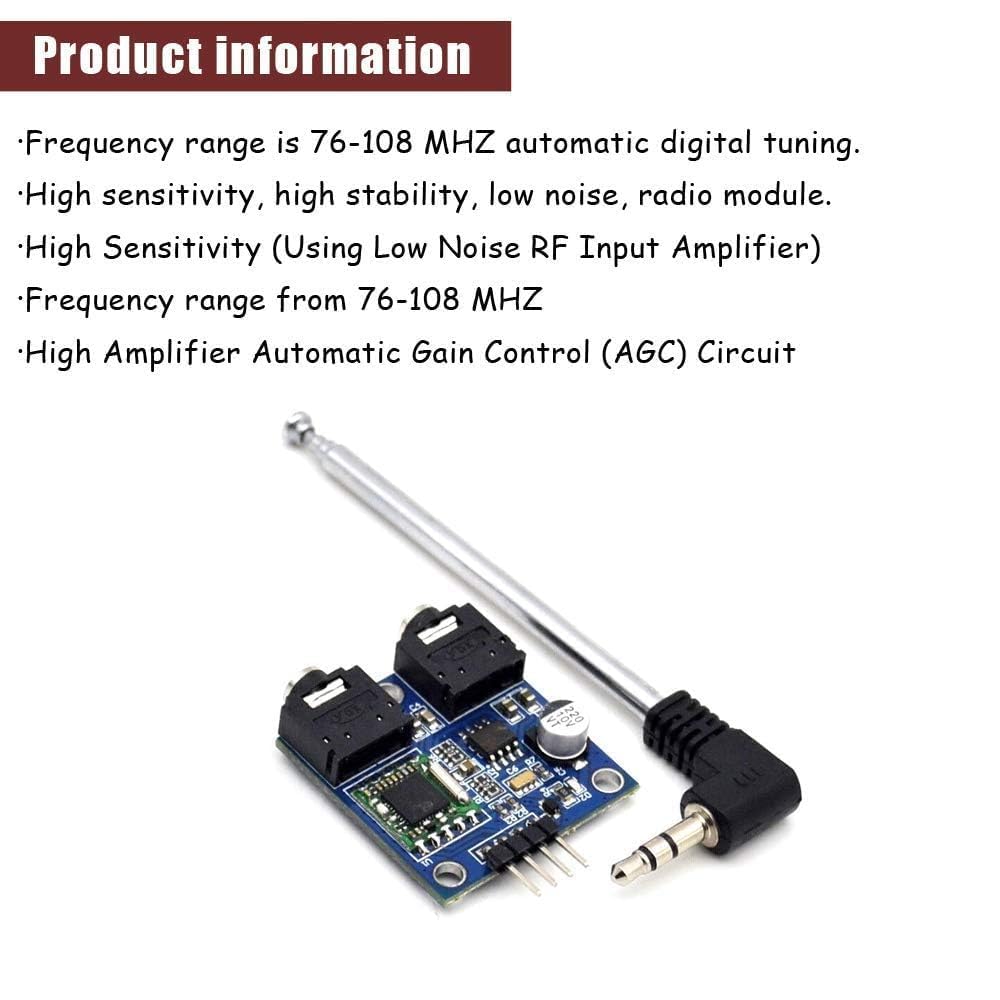 Modulo TEA5767 con antenna telescopica 76-108MHZ compatibile con Arduino