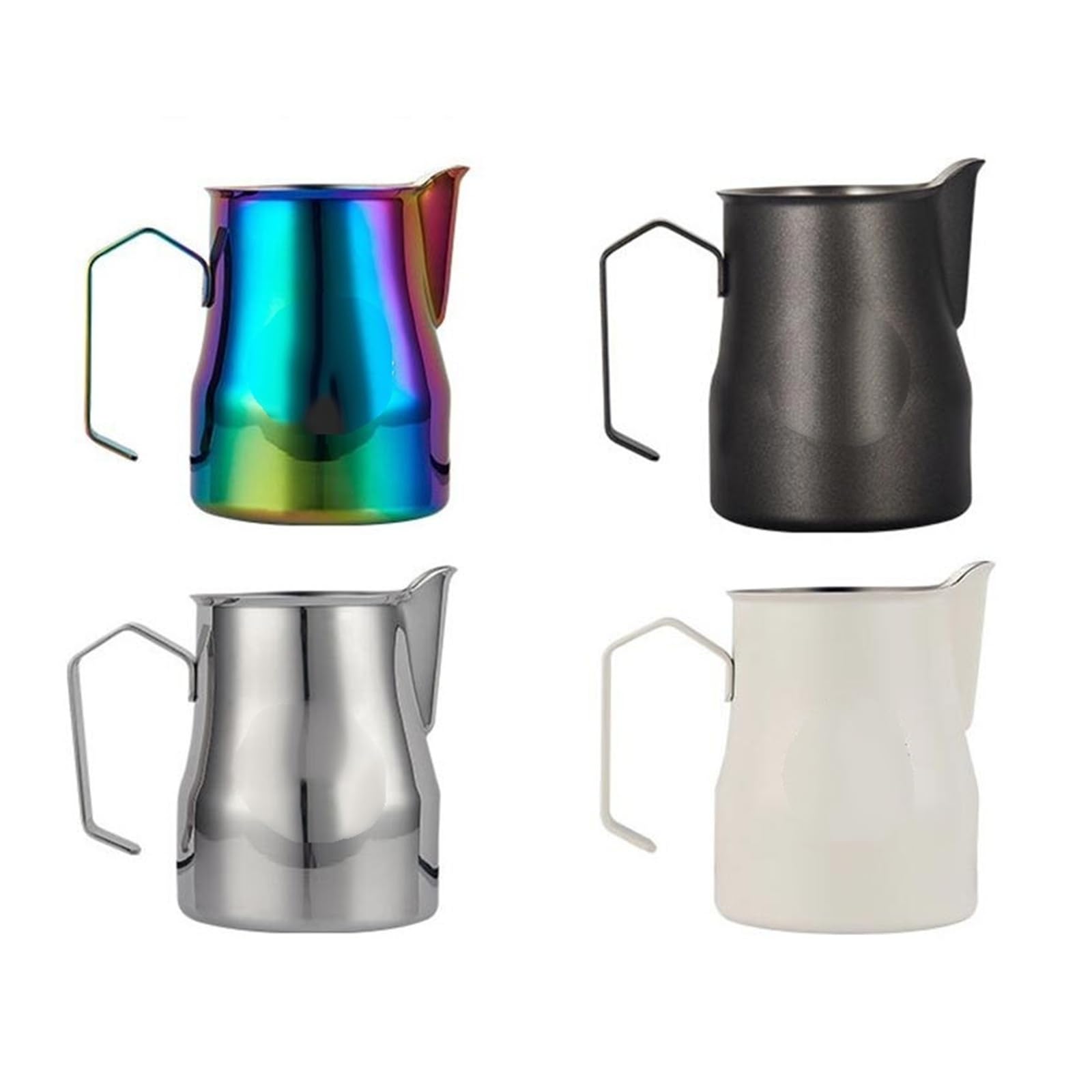 Jarra de café acero inoxidable 350ml/500ml, taza for espumar leche, máquina for hacer crema, Espresso, Latte, jarra artística, tazas herramientas(500ML Black)