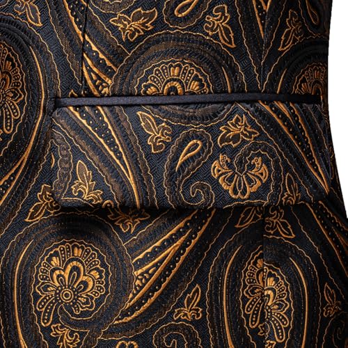 Image of Barry.Wang Mens Floral Blazer Suit Jacket Notched Lapel Casual Sport Coat | Flowers Jacquard One Button Tuxedo for Prom Wedding Party Disco Dinner Banquet Cocktail Homecoming Travel,Regular Fit