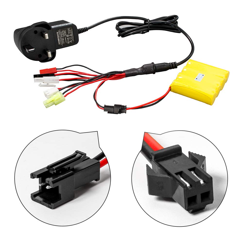 HOBBYMATE RC Car Battery Charger 4.8v 7.2v 8.4v 9.6v Nimh NiCd Battery