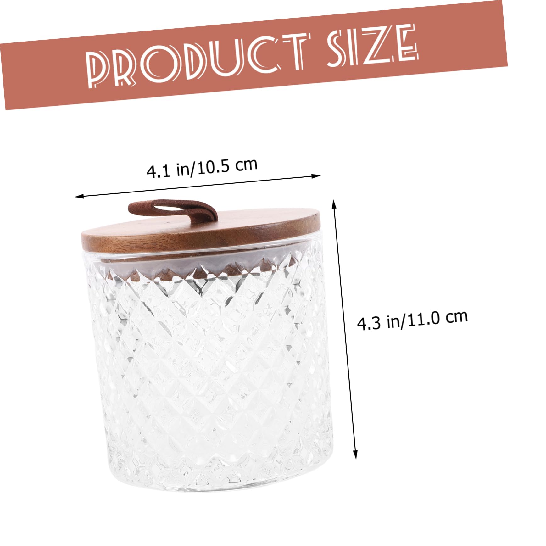 Luftdichtes Vorratsglas 600ml aus Glas mit Holzdeckel Transparentes Aufbewahrungsglas für Kaffee Tee Zucker Trocken und Sicher
