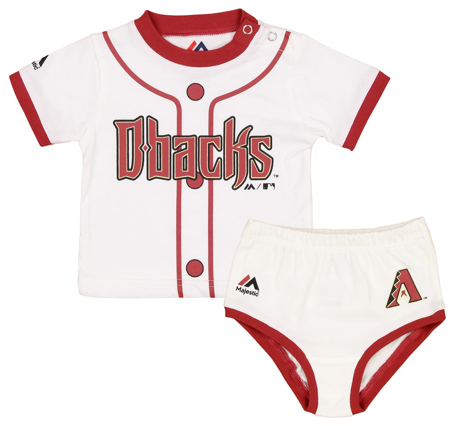 Outerstuff MLB Newborn Arizona Diamondbacks Little Player Jersey and Bottoms Set, 3-6M White